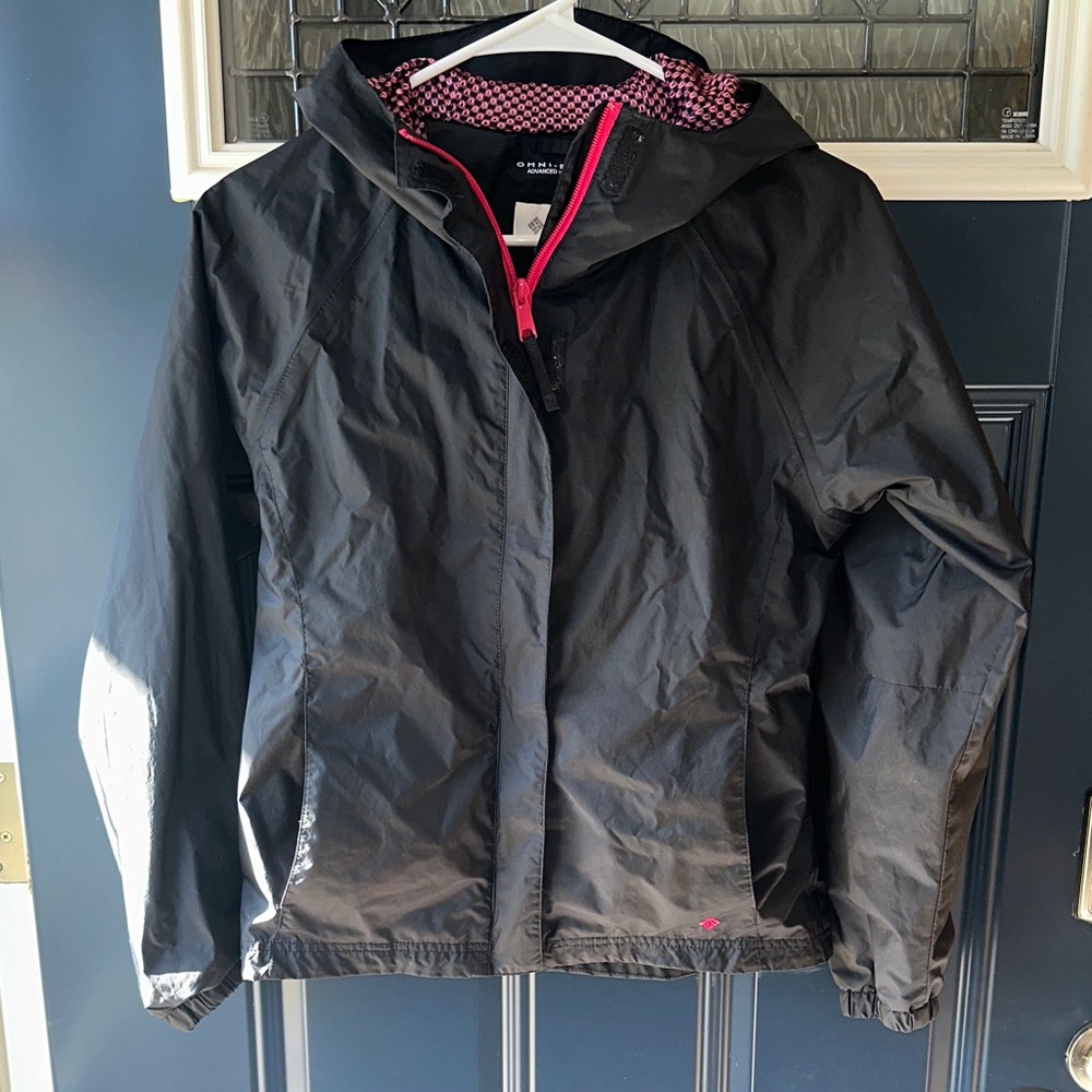 Columbia Girl's Black Jacket with Pink Highlights